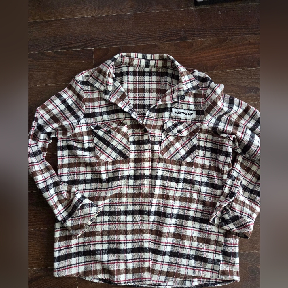Airwalk Womens Plaid Shirt - Red and Black